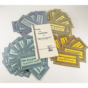 WWII Take It or Leave It $64 Question Trivia Game Victory Buy Bonds Propaganda